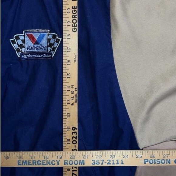 VTG Track Gear Valvoline Racing Jacket Mark Martin #6 Blue Size Large USA Made - Picture 4 of 10